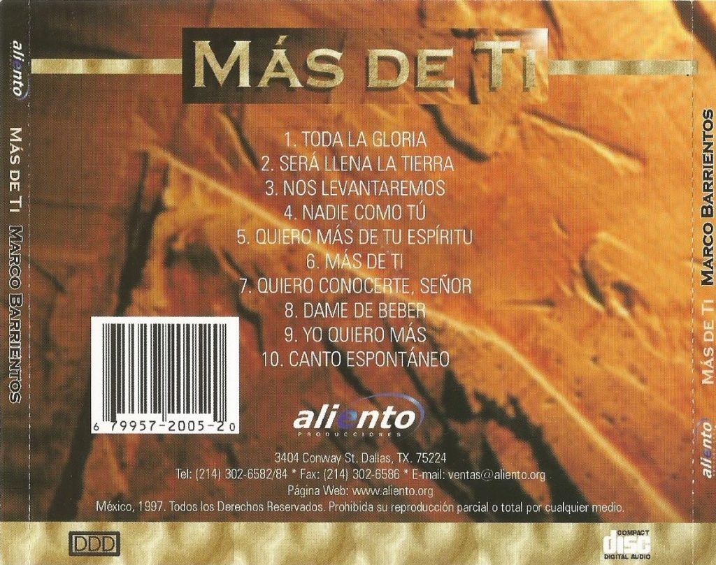 MARCO BARRIENTOS- MÁS DE TI (1997)  - jmigueba