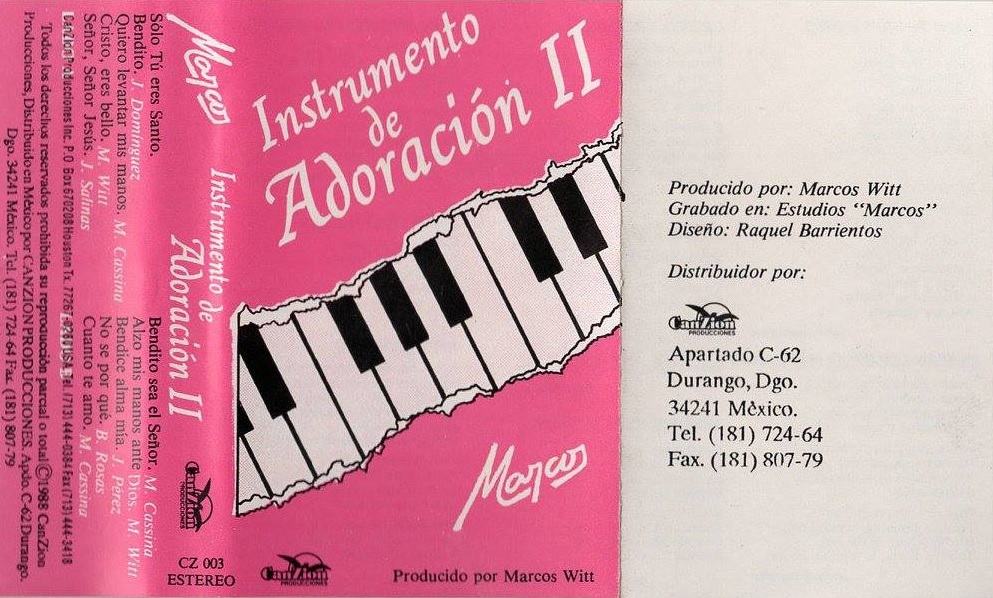 Desilusión ajuste Moderador MARCOS WITT- INSTRUMENTO DE ADORACIÓN 2 (1988) | elkin.co - jmigueba